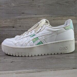 Asics Japan S PF Women Size 10 1202A324 White Green Oasis Platform Shoes